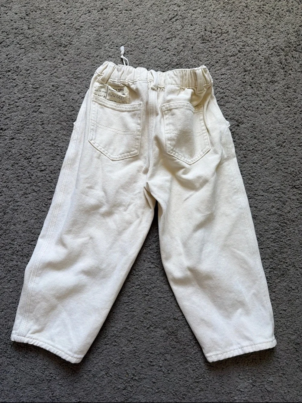 Zara Cream Mickey Mouse Graphic Sweatpants
